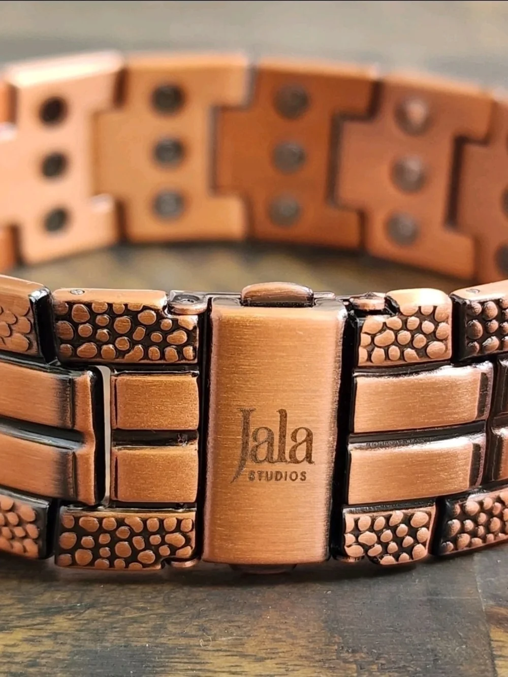 Men's Copper Bracelet - Polished Brown Copper